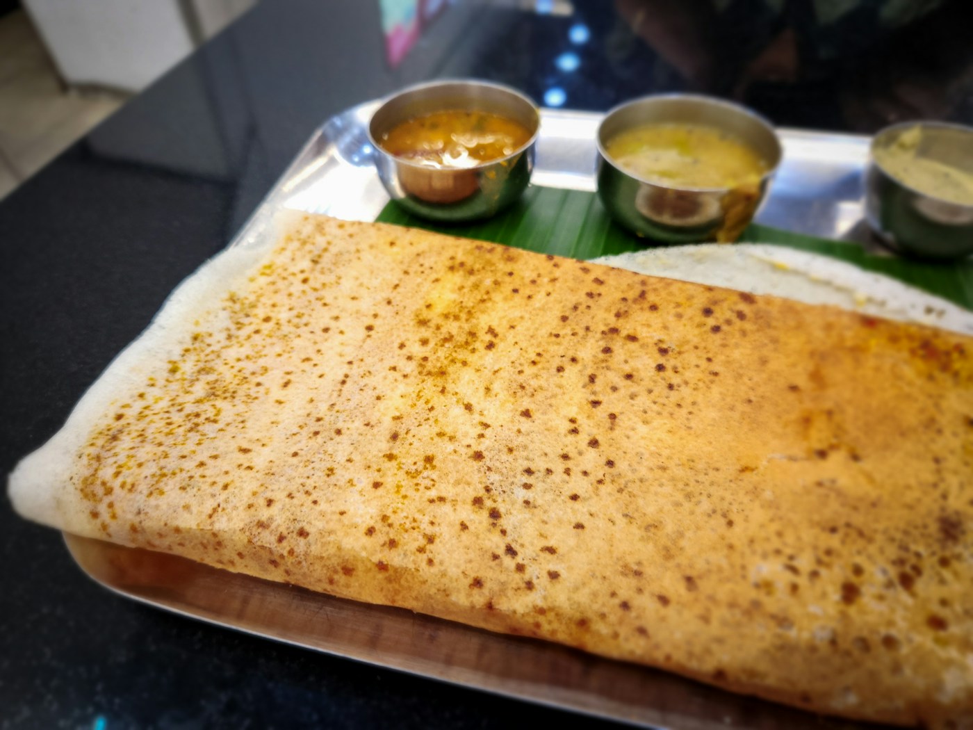 Freshly Prepared South Indian Dosa Breakfast at Silver Mist Residency